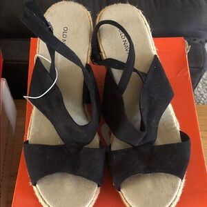 Old Navy Black Espadrille Sandals